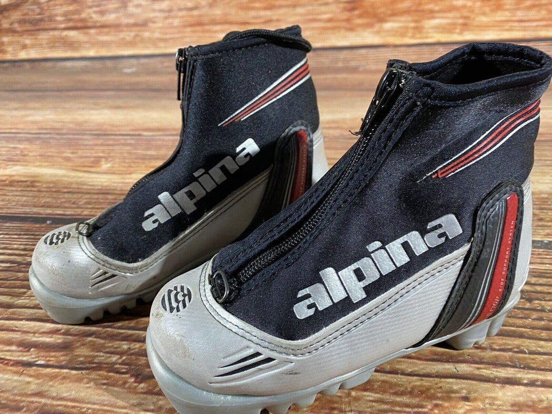Alpina ST10 Kids Nordic Cross Country Ski Boots Size EU28 US10.5 NNN A-822