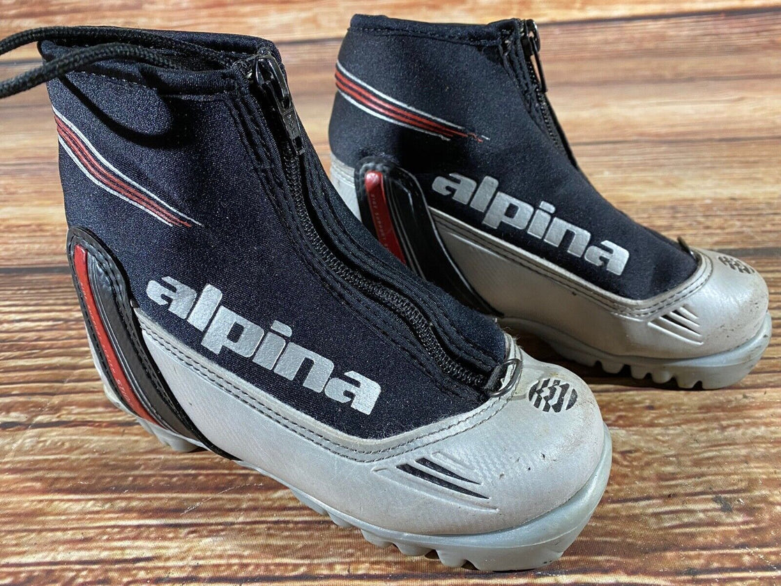 Alpina ST10 Kids Nordic Cross Country Ski Boots Size EU28 US10.5 NNN A-822