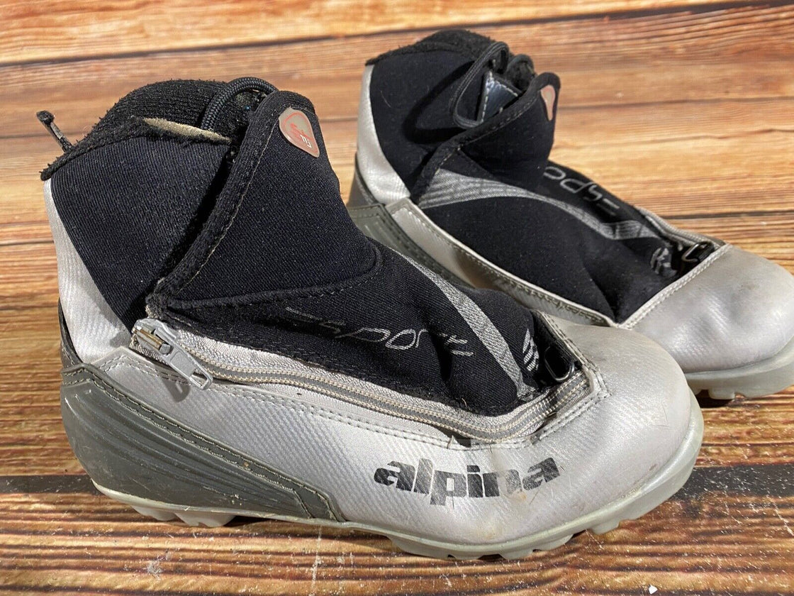 Alpina ST11j Kids Nordic Cross Country Ski Boots Size EU34 US3 NNN A-777