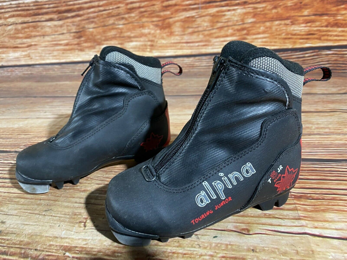 Alpina T5jr Kids Nordic Cross Country Ski Boots Size EU28 US10.5 NNN A-494