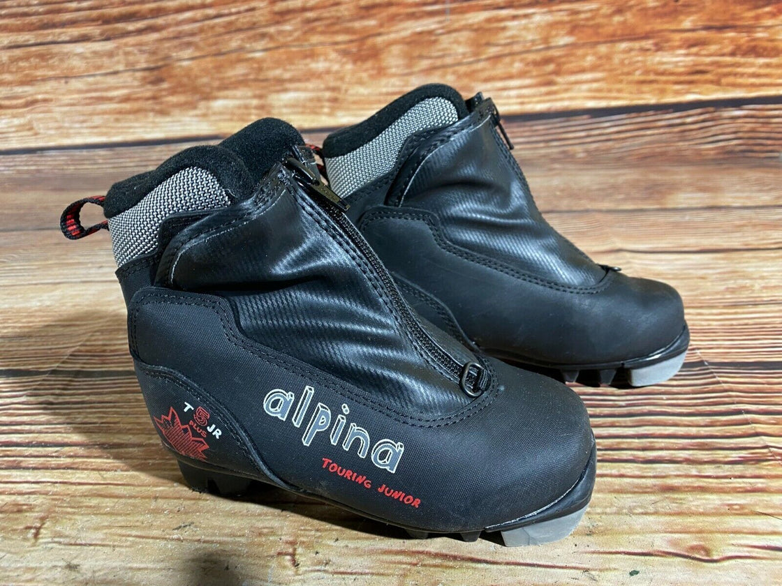 Alpina T5jr Kids Nordic Cross Country Ski Boots Size EU28 US10.5 NNN A-494