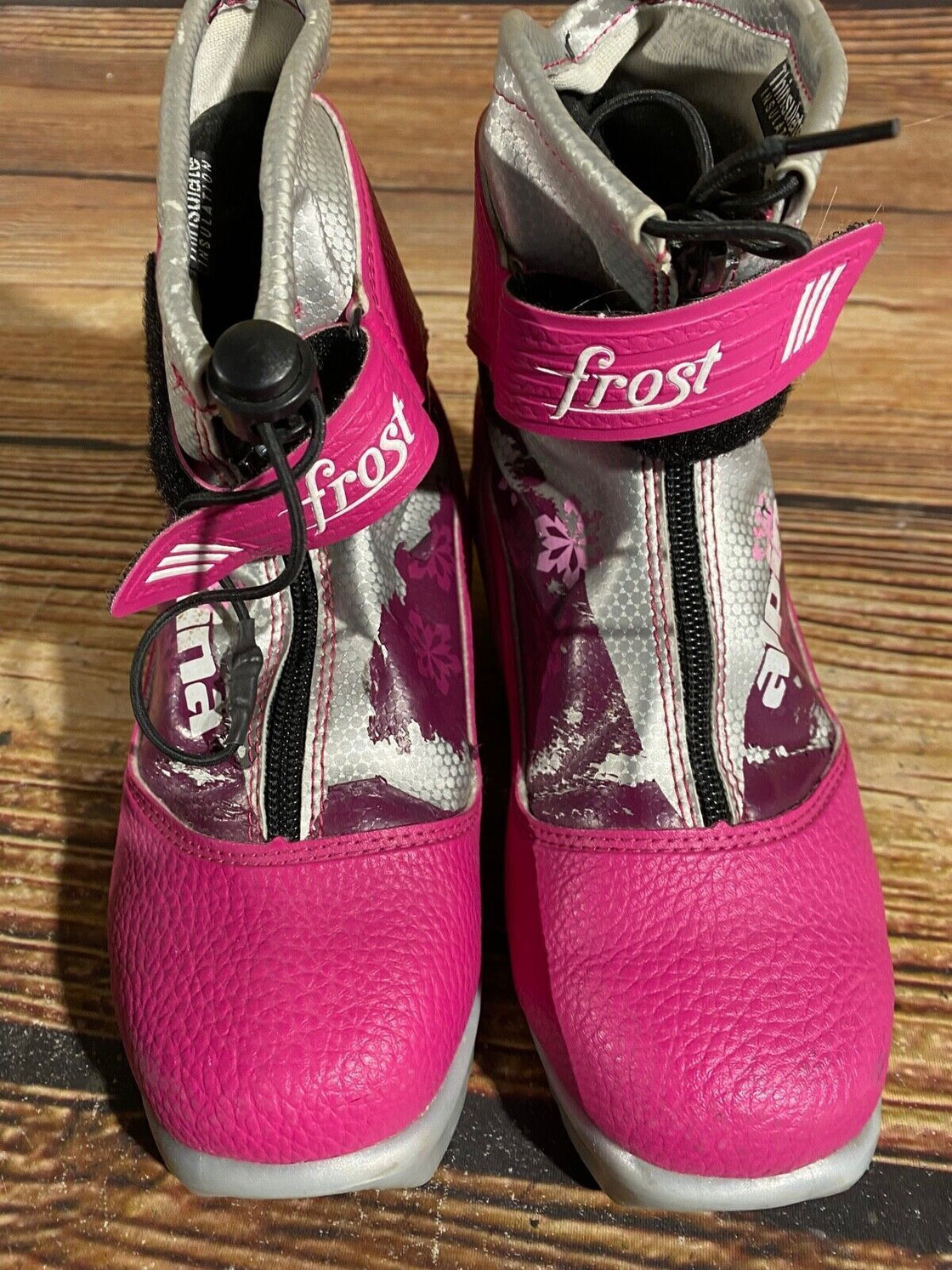 Alpina Frost Kids Nordic Cross Country Ski Boots Size EU35 US3.5 NNN A-786