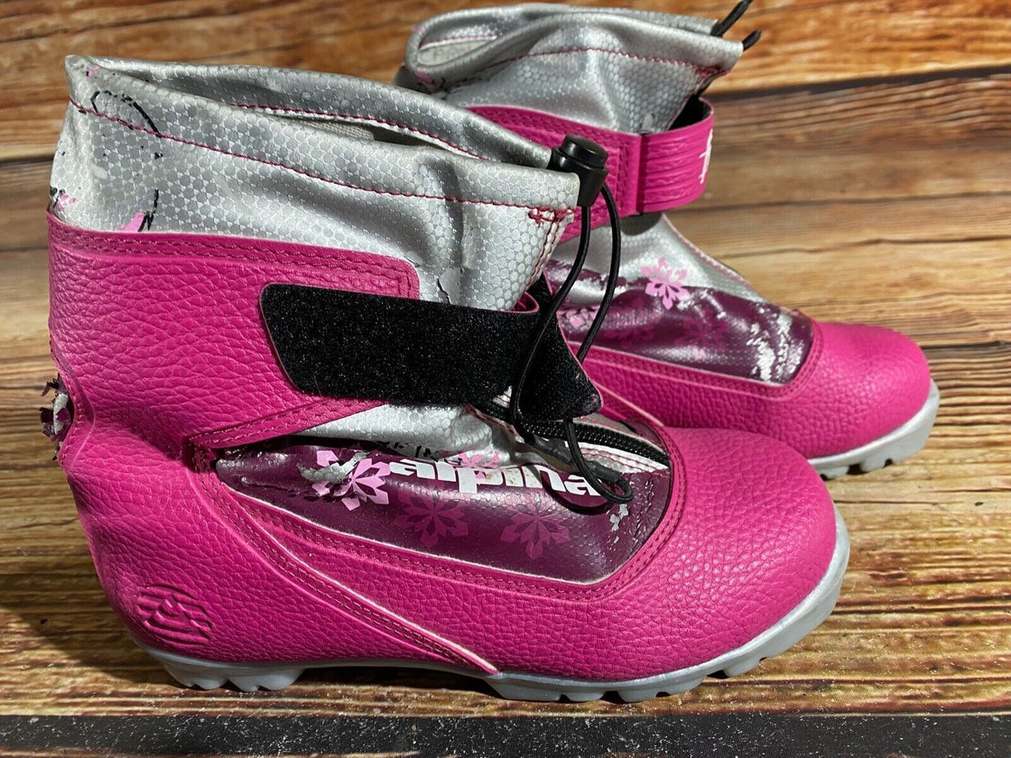 Alpina Frost Kids Nordic Cross Country Ski Boots Size EU35 US3.5 NNN A-786