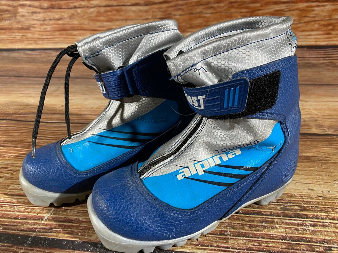 Alpina Frost Kids Nordic Cross Country Ski Boots Size EU31 US12.5 NNN A-860