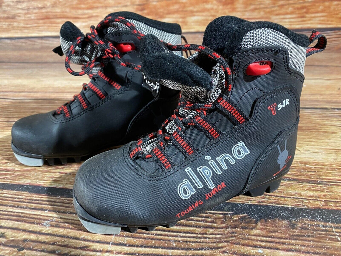 Alpina T5 jr Kids Nordic Cross Country Ski Boots Size EU28 US10.5 NNN A-741