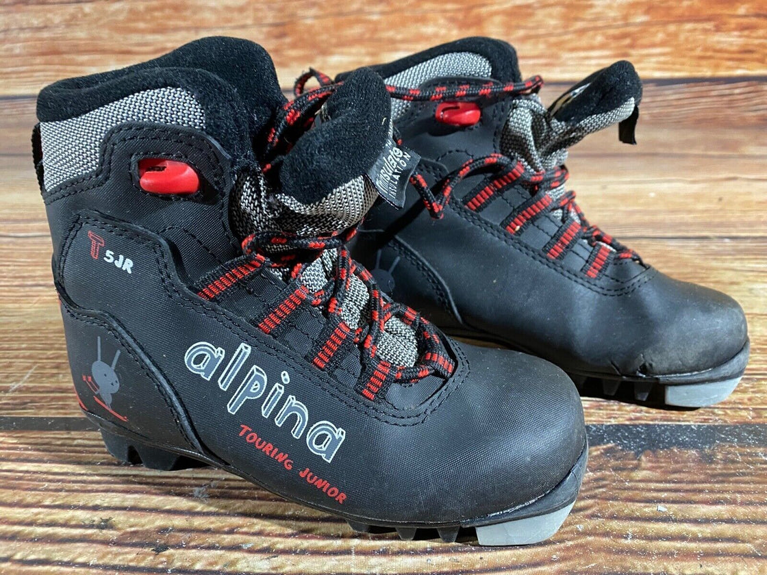 Alpina T5 jr Kids Nordic Cross Country Ski Boots Size EU28 US10.5 NNN A-741