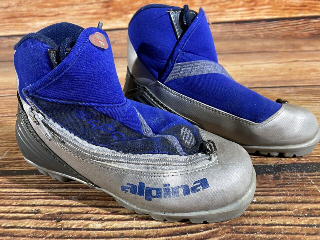 Alpina ST11j Kids Nordic Cross Country Ski Boots Size EU36 US4.5 NNN A-758