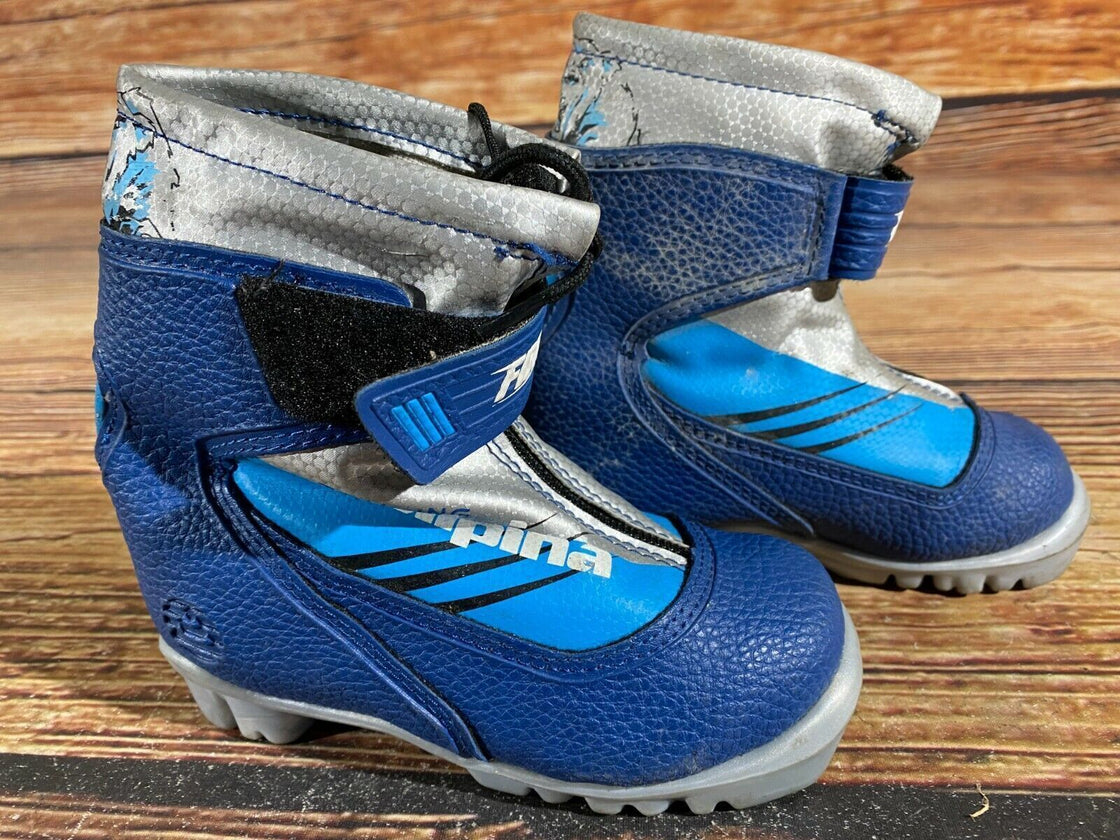 Alpina Frost Kids Nordic Cross Country Ski Boots Size EU27 US9.5 for NNN A-388
