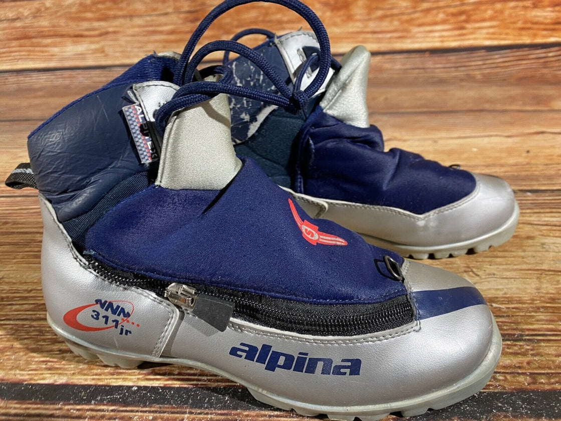 Alpina 311 Kids Nordic Cross Country Ski Boots Size EU36 US4.5 NNN A-757