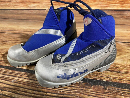 Alpina ST11j Cross Country Ski Boots Classic NNN EU 30 US 12 Kids 195mm A-776