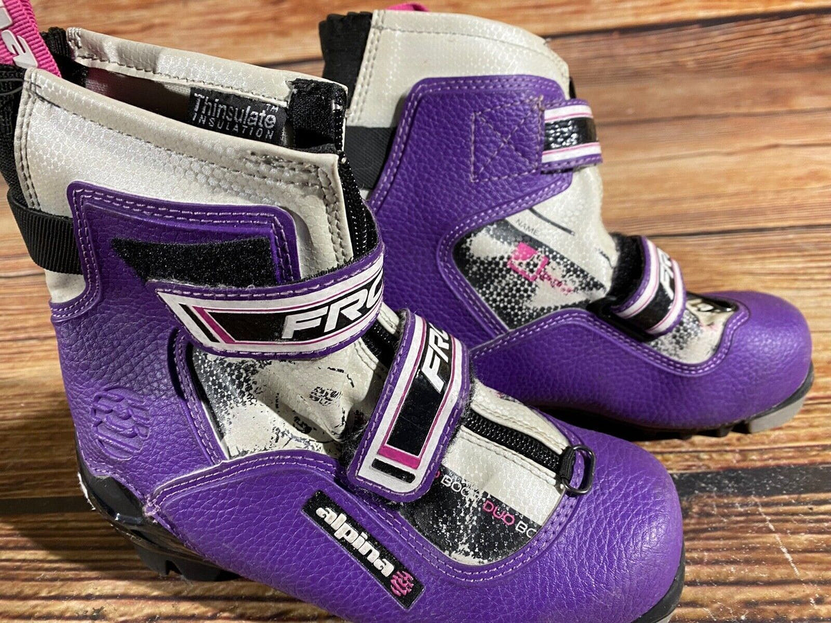 Alpina Frost Cross Country Ski Boots Classic NNN EU 32 US 1.5 Kids 210mm A-794