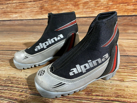 Alpina ST10j Cross Country Ski Boots Classic NNN EU 29 US 11.5 Kids 195mm A-401