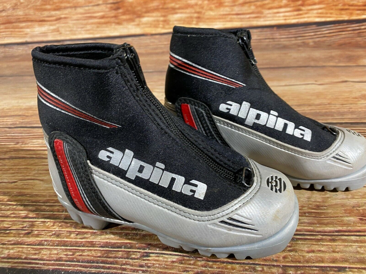 Alpina ST10j Cross Country Ski Boots Classic NNN EU 29 US 11.5 Kids 195mm A-401