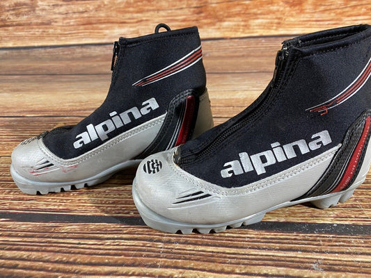 Alpina ST10 Cross Country Ski Boots Classic NNN EU 31 US 13 Kids 200mm A-736