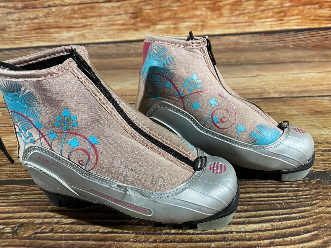 Alpina T10 Kids Nordic Cross Country Ski Boots Size EU29 US11 NNN A-730