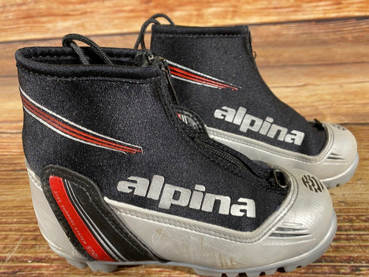 Alpina ST10 Cross Country Ski Boots Classic NNN EU 31 US 13 Kids 200mm A-685