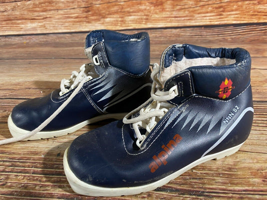 Alpina 82 Cross Country Ski Boots Classic NNN EU 33 US 2 Kids 215mm A-274
