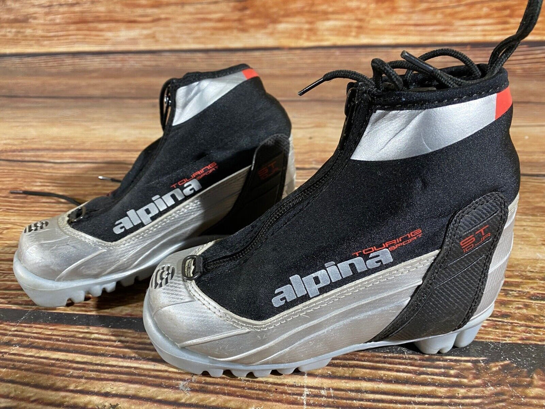 Alpina Kid ST10jr Kids Nordic Cross Country Ski Boots Size EU28 US10.5 NNN A-698
