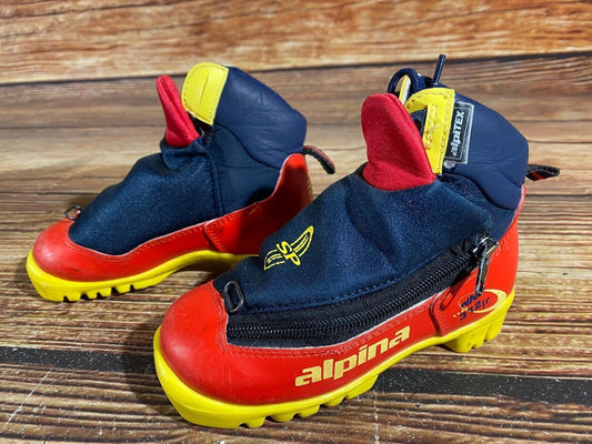 Alpina 312 Cross Country Ski Boots Classic NNN EU 29 US 11.5 Kids 190mm A-669