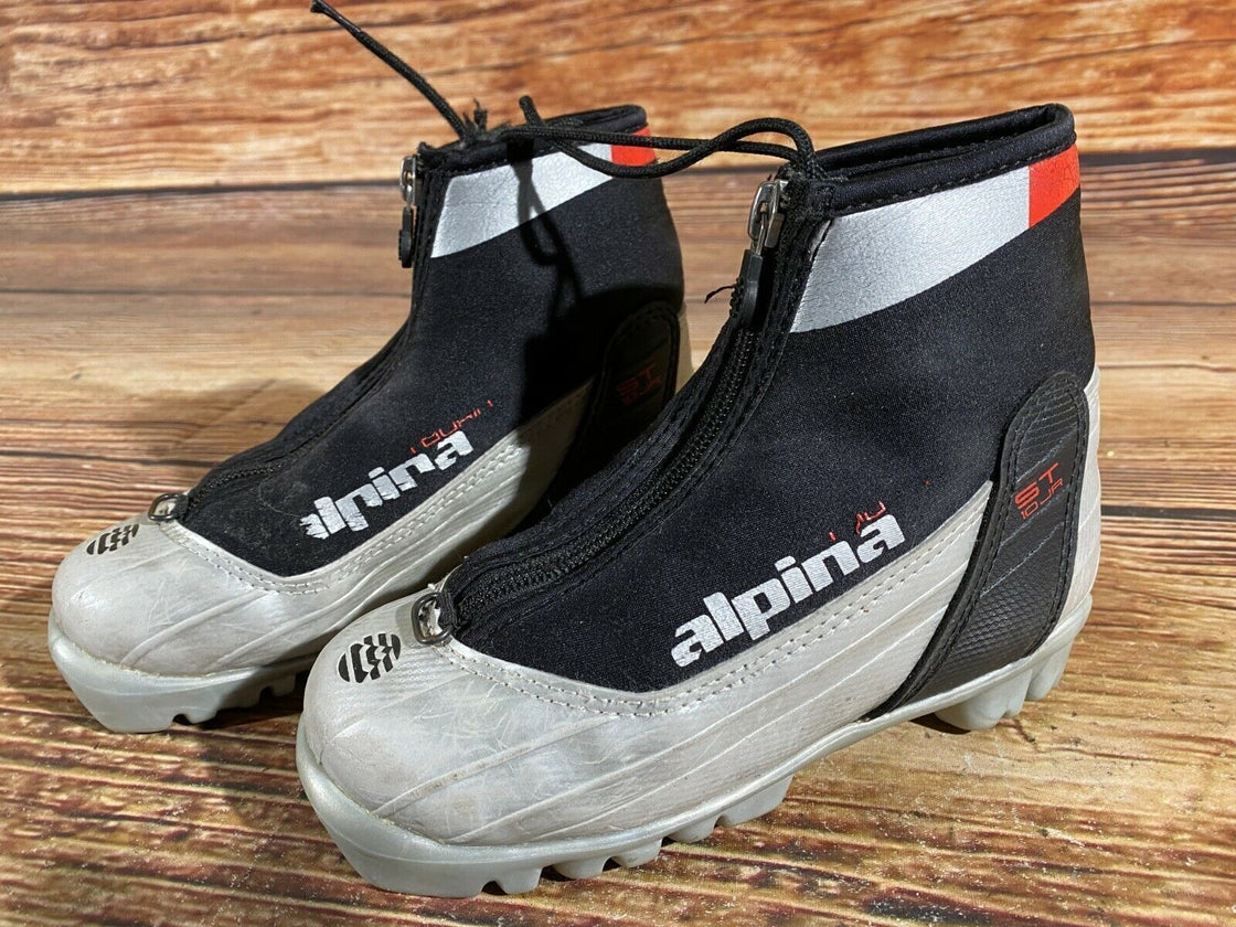 Alpina ST10jr Kids Nordic Cross Country Ski Boots Size EU31 US12.5 for NNN A-416