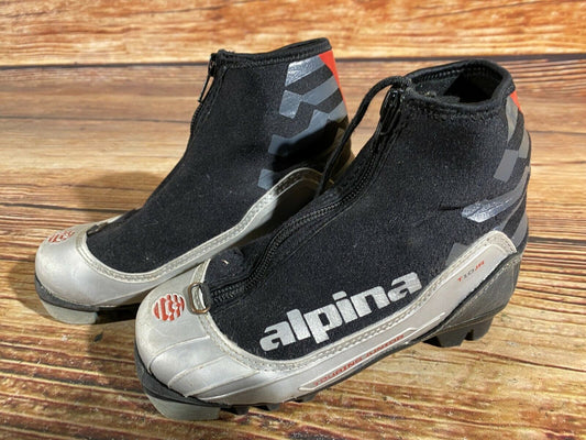 Alpina T10j Cross Country Ski Boots Classic NNN EU 30 US 12 Kids 200mm A-405