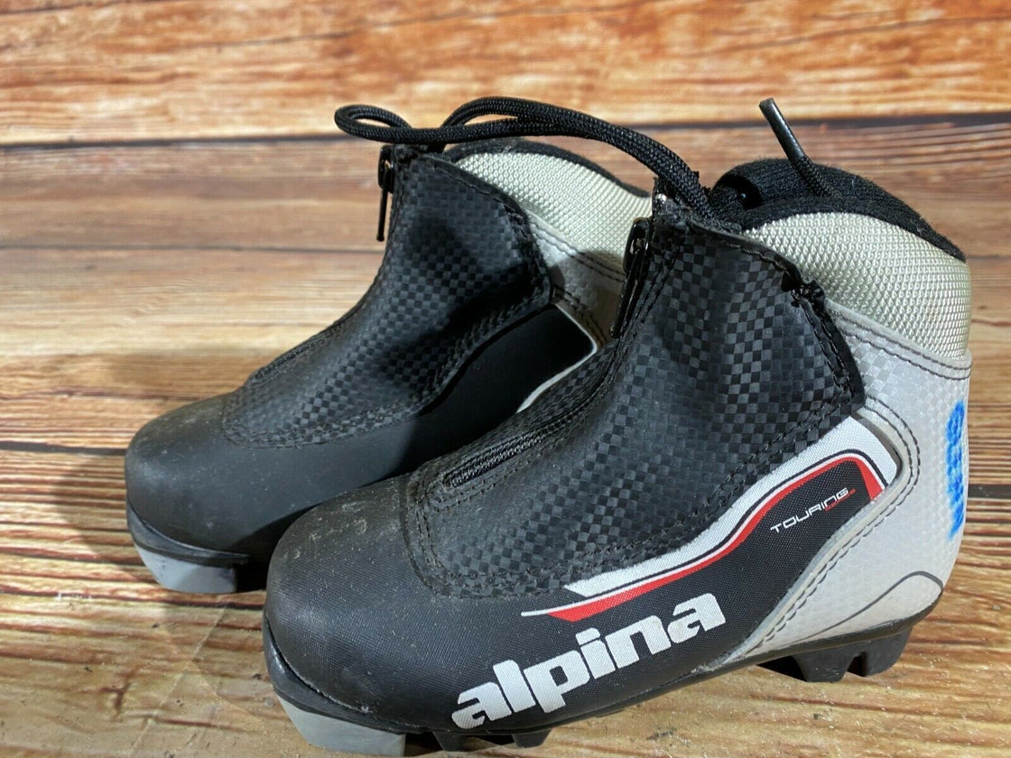 Alpina Touring Kids Nordic Cross Country Ski Boots Size EU27 US9.5 for NNN A-376