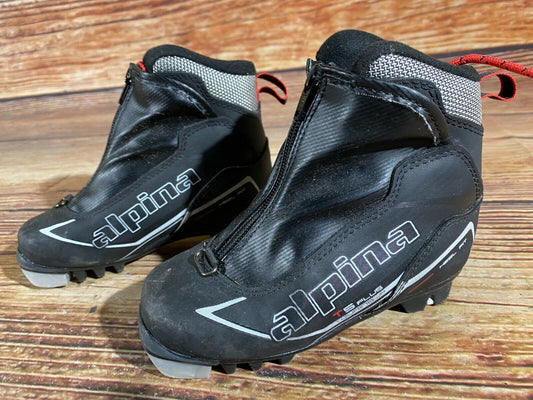 Alpina T5plus Cross Country Ski Boots Classic NNN EU 29 US 11.5 Kids 190mm A-407