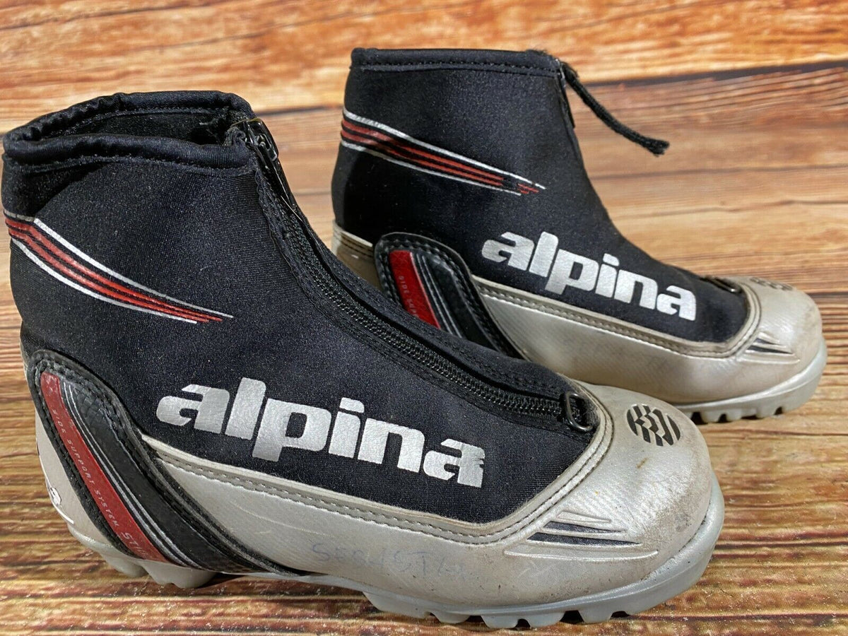 Alpina ST10j Cross Country Ski Boots Classic NNN EU 33 US 2 Kids 215mm A-404