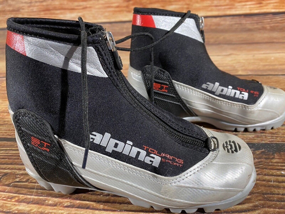 Alpina ST10 jr Kids Nordic Cross Country Ski Boots Size EU33 US2 NNN A-734
