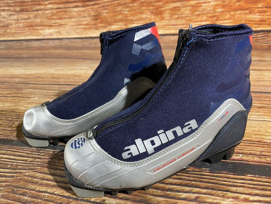 Alpina T10jr Cross Country Ski Boots Classic NNN EU 31 US 13 Kids 200mm A-829