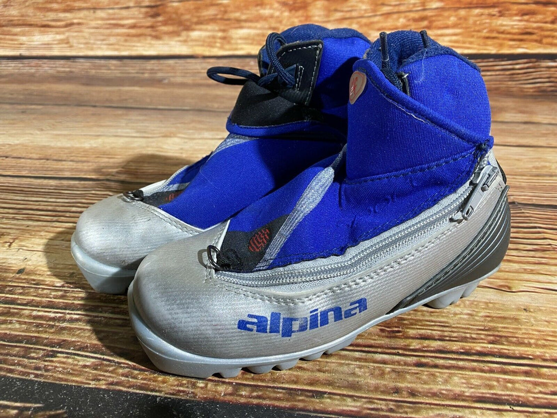 Alpina ST11j Kids Nordic Cross Country Ski Boots Size EU32 US1.5 for NNN A-370