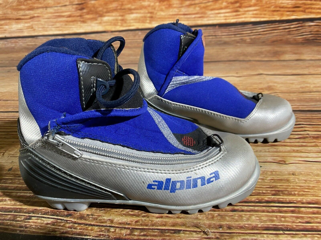 Alpina ST11j Kids Nordic Cross Country Ski Boots Size EU32 US1.5 for NNN A-370