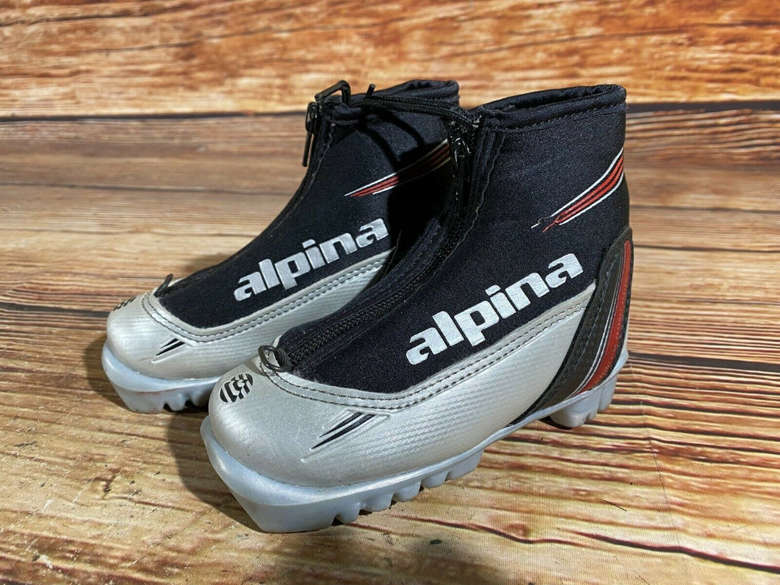 Alpina ST10j Kids Nordic Cross Country Ski Boots Size EU25 US8.5 for NNN A-398