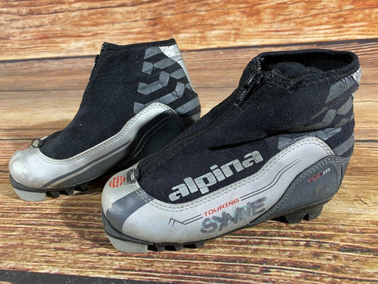 Alpina T10jr Cross Country Ski Boots Classic NNN EU 30 US 12 Kids 200mm A-355