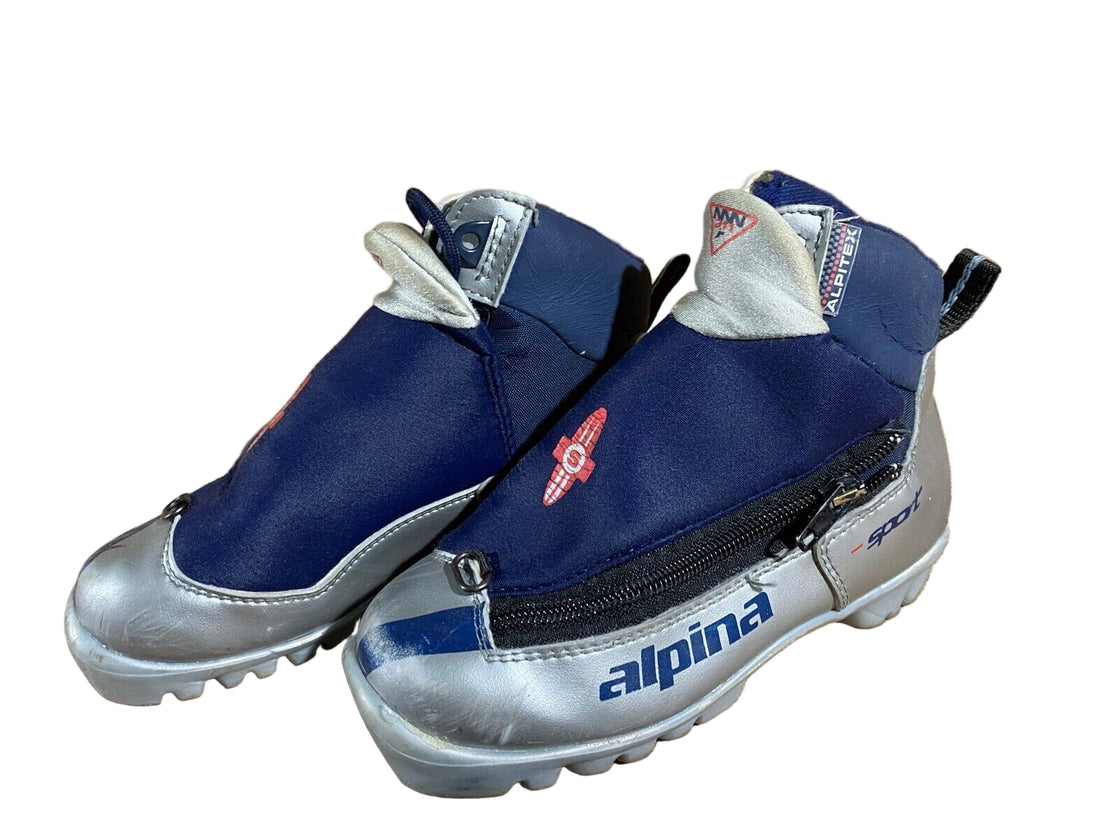 Alpina 311 Kids Nordic Cross Country Ski Boots Size EU31 US12.5 NNN A-838