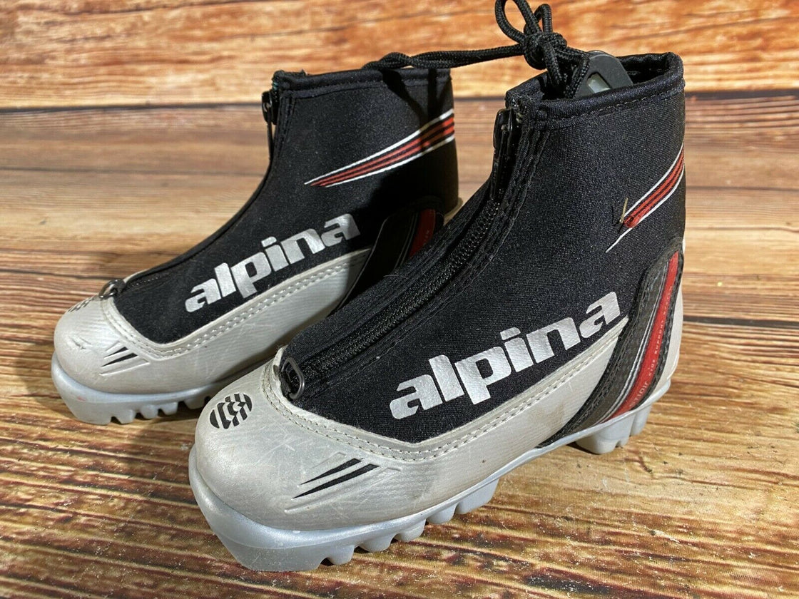 Alpina ST10jr Kids Nordic Cross Country Ski Boots Size EU28 US10.5 for NNN A-417