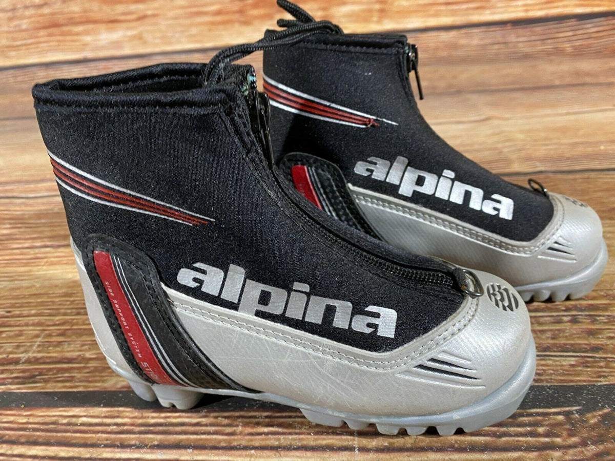 Alpina ST10jr Cross Country Ski Boots Classic NNN EU 28 US 10.5 Kids 190mm A-417