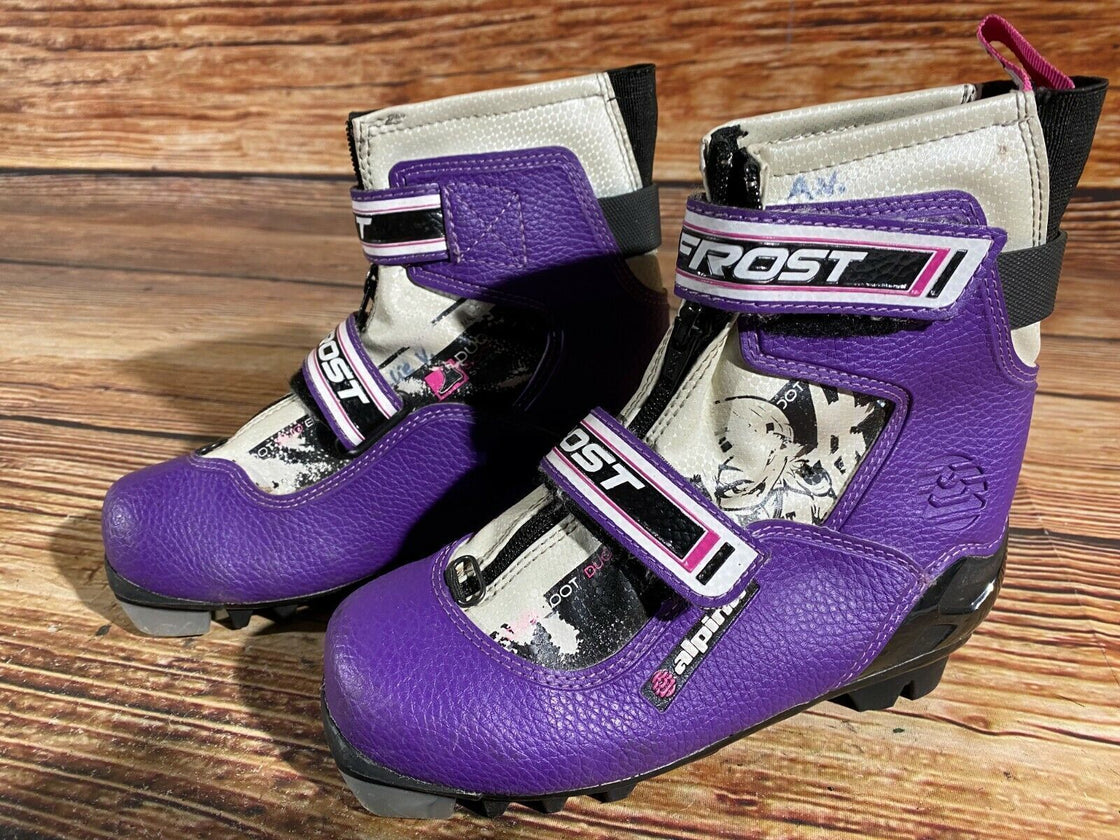 Alpina Frost Kids Nordic Cross Country Ski Boots Size EU32 US1.5 for NNN A-387