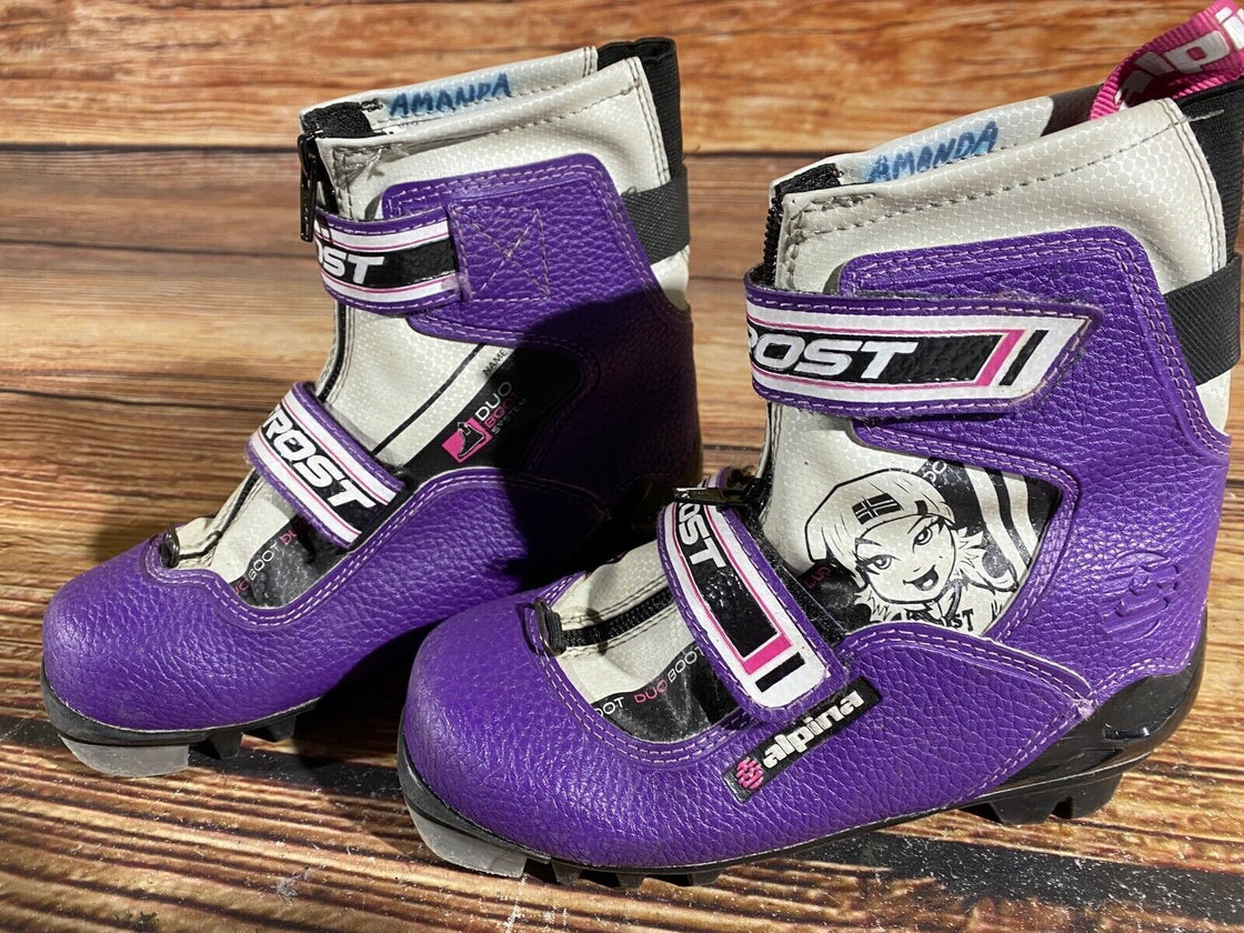 Alpina Kids Frost Nordic Cross Country Ski Boots Size EU31 US12.5 NNN A-711