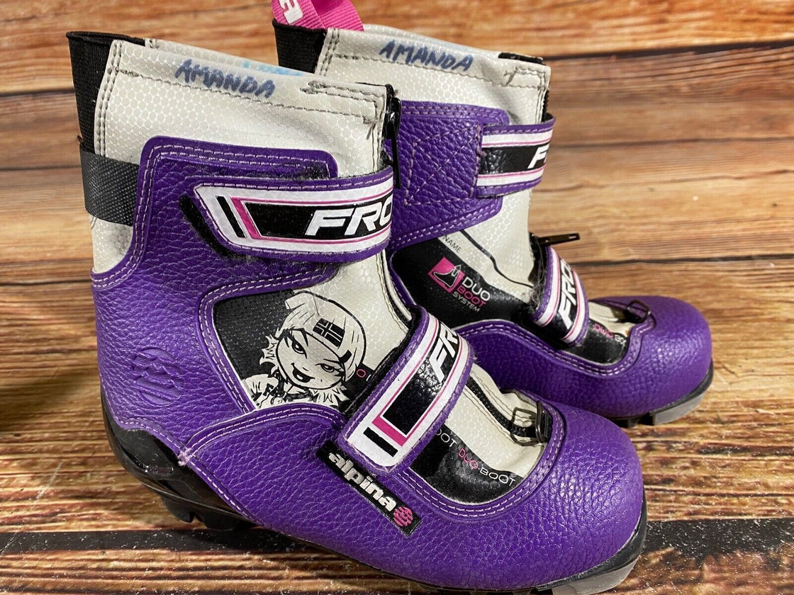 Alpina Kids Frost Nordic Cross Country Ski Boots Size EU31 US12.5 NNN A-711
