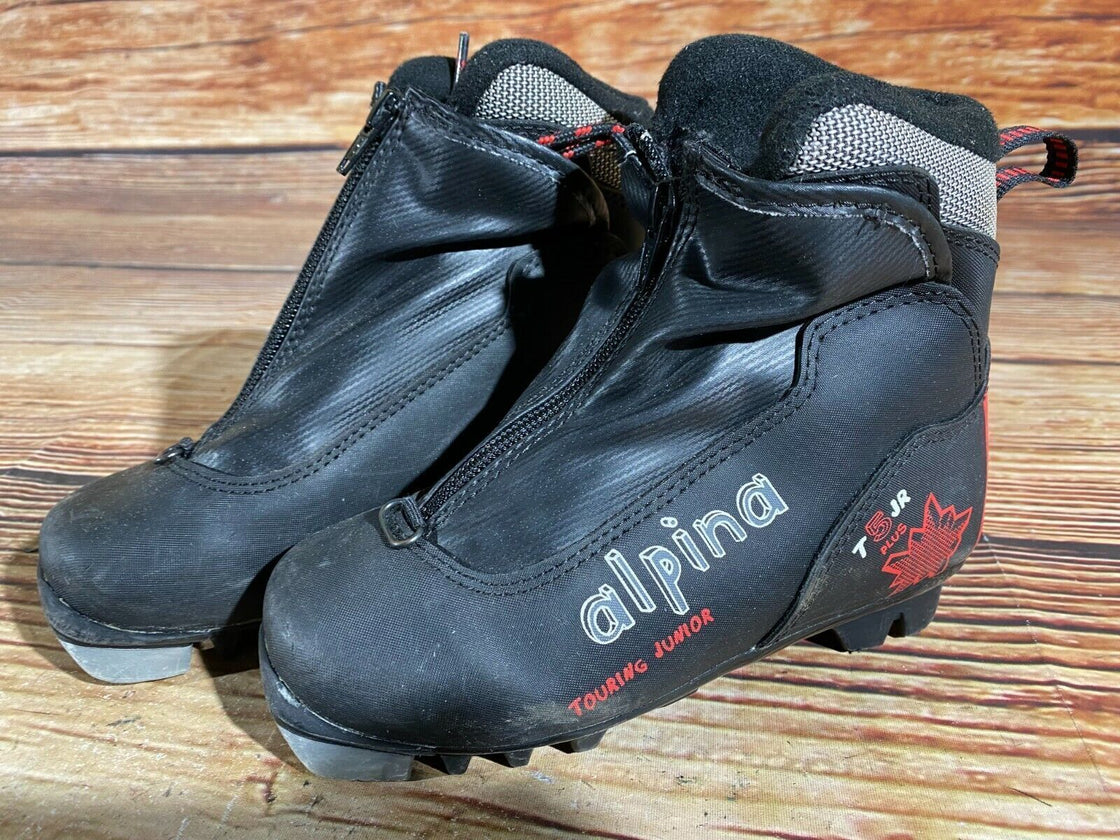 Alpina T5plus Kids Nordic Cross Country Ski Boots Size EU31 US12.5 for NNN A-369