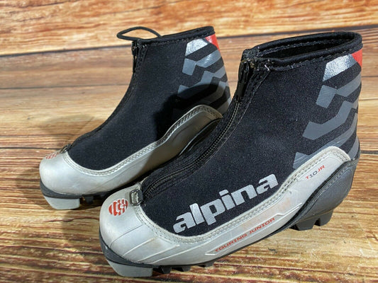 Alpina T10jr Cross Country Ski Boots Classic NNN EU 30 US 12 Kids 200mm A-459