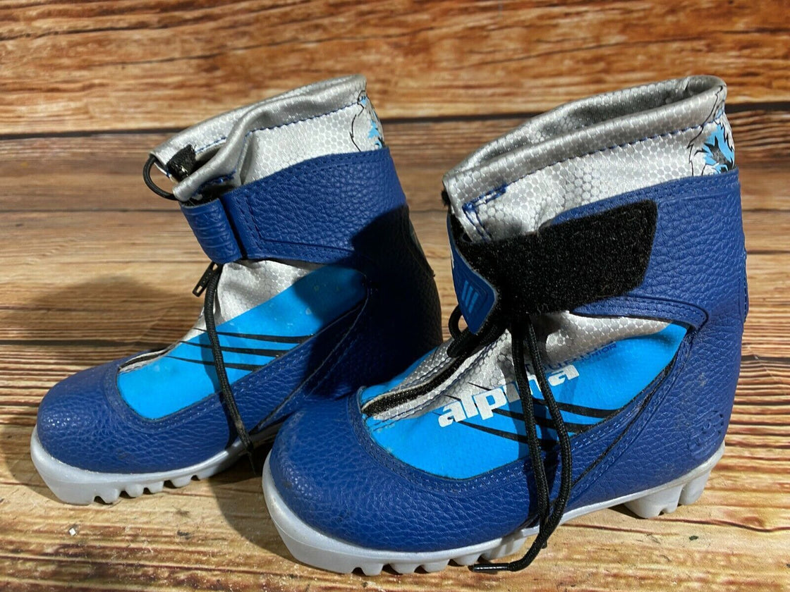 Alpina Frost Kids Nordic Cross Country Ski Boots Size EU28 US10.5 for NNN A-332