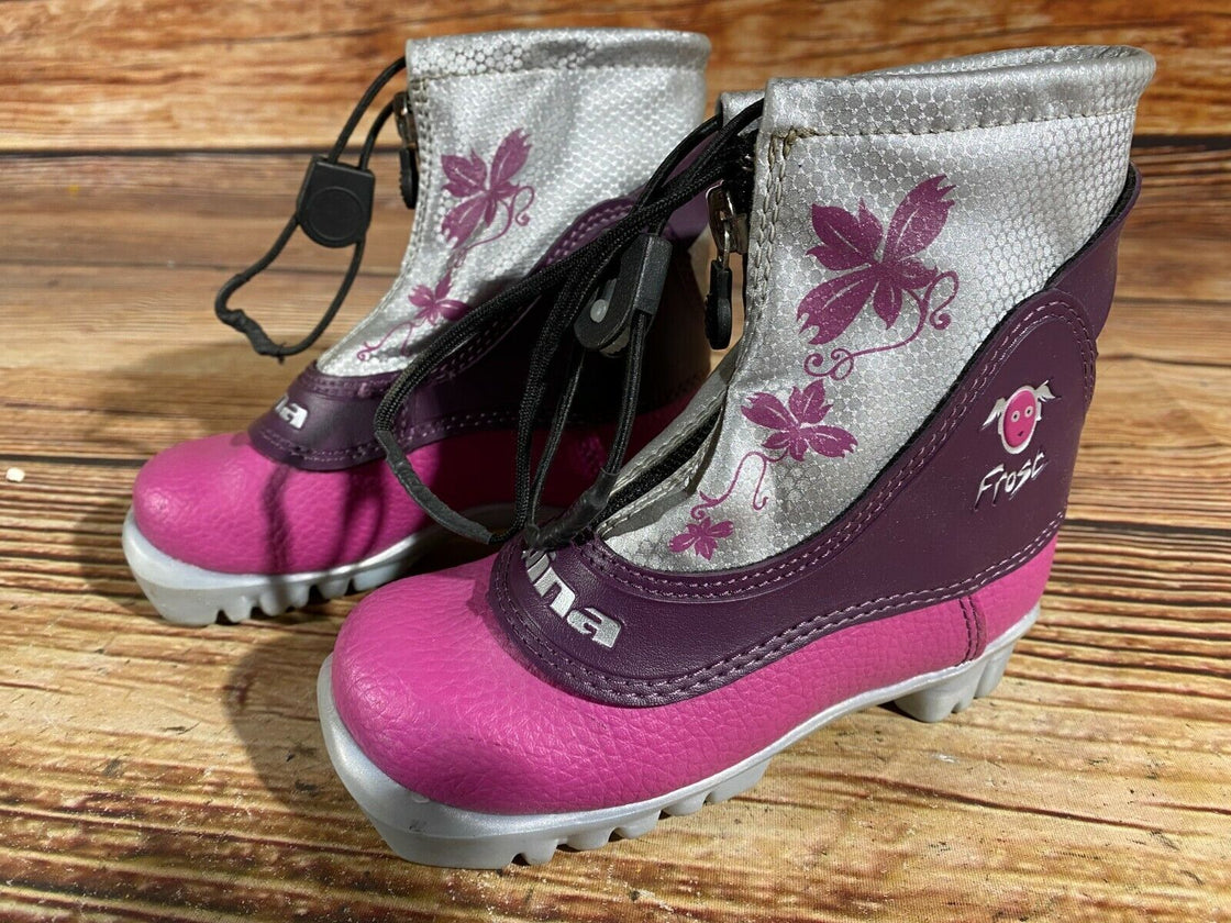Alpina Frost Kids Nordic Cross Country Ski Boots Size EU26 US9 for NNN A-219