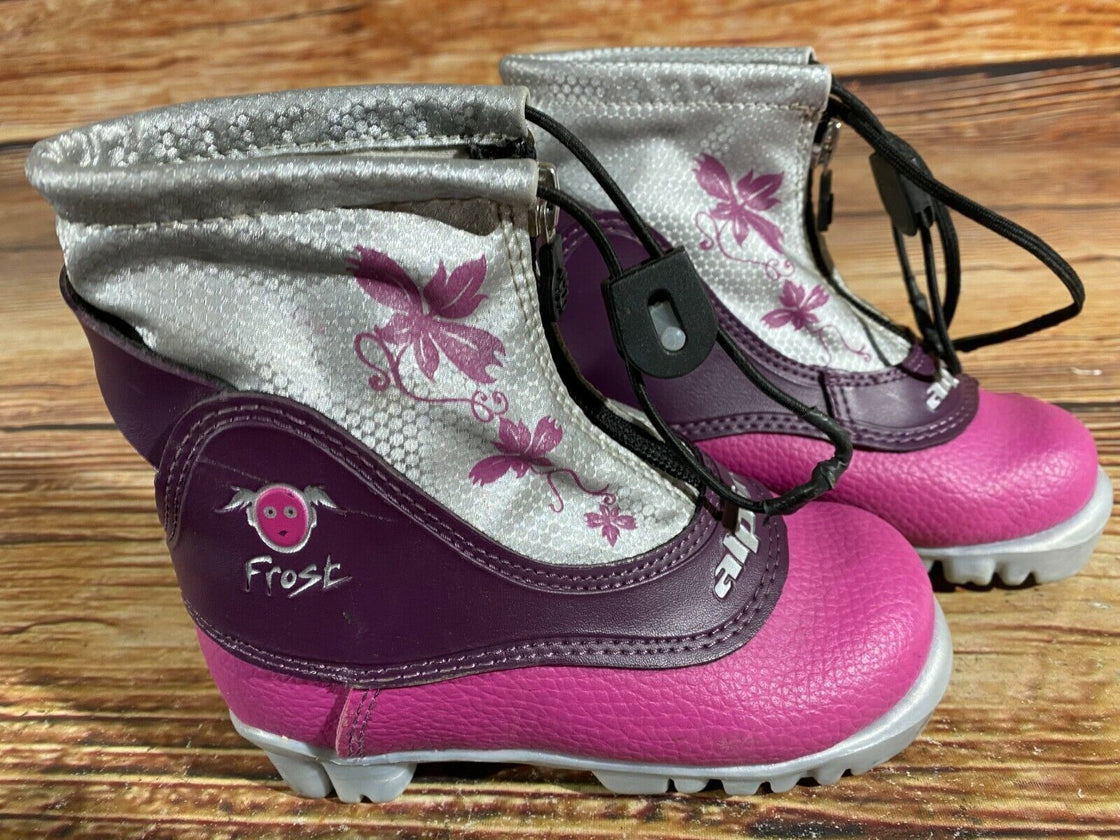 Alpina Frost Kids Nordic Cross Country Ski Boots Size EU26 US9 for NNN A-219