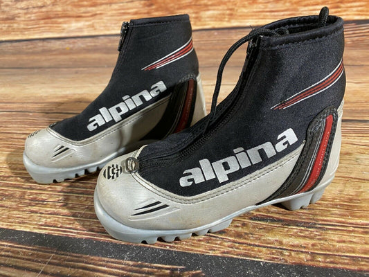 Alpina ST10jr Cross Country Ski Boots Classic NNN EU 28 US 10.5 Kids 190mm A-206