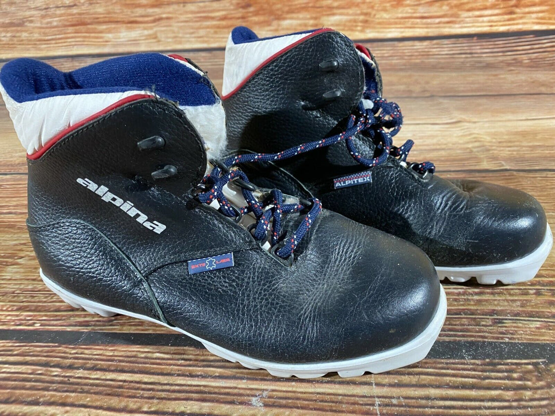 Alpina Kids Nordic Cross Country Ski Boots Size EU37 US5 for NNN A-315