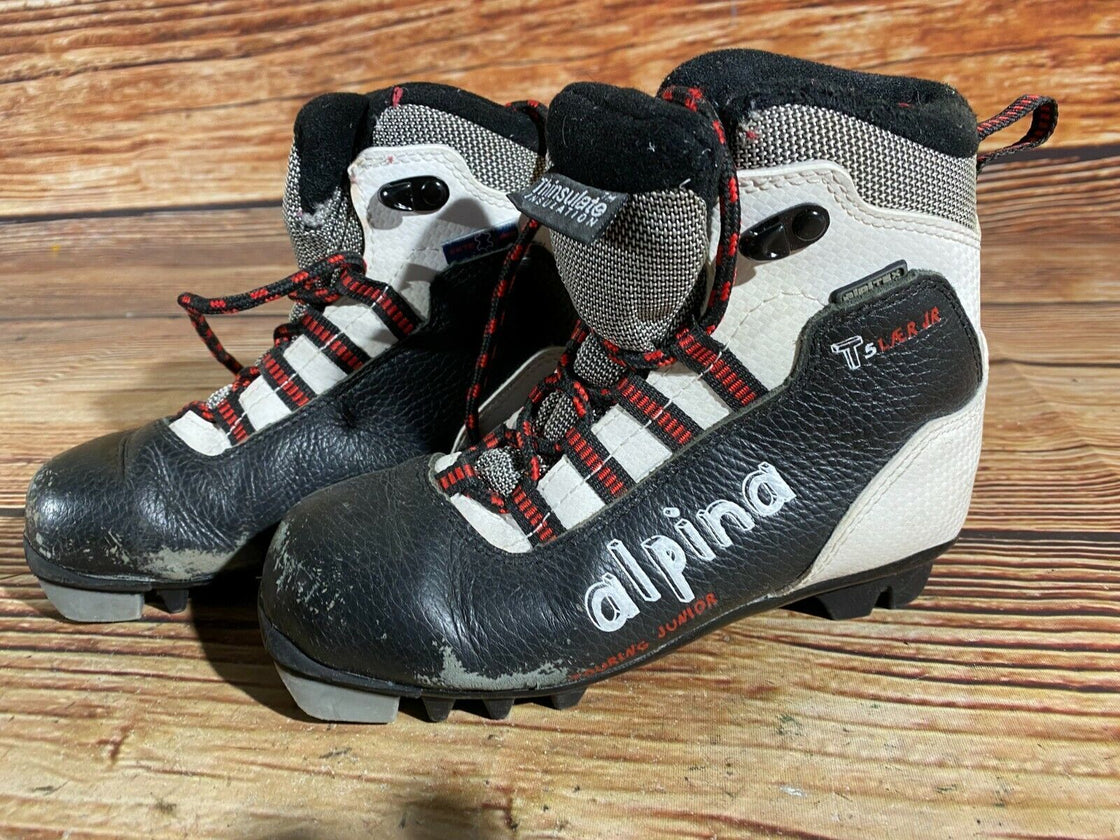 Alpina T5 Kids Nordic Cross Country Ski Boots Size EU32 US1.5 for NNN A-231