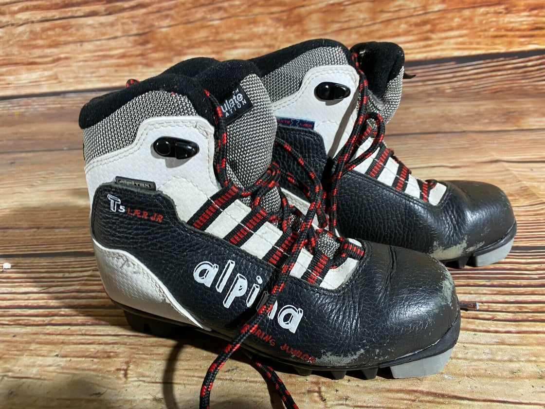 Alpina T5 Kids Nordic Cross Country Ski Boots Size EU32 US1.5 for NNN A-231