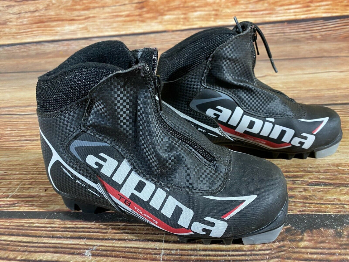 Alpina T8 Kids Nordic Cross Country Ski Boots Size EU33 US2 for NNN A-345
